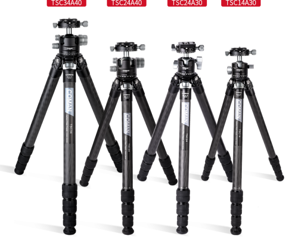 TSC14A30 / TSC24A30 / TAC24A40 / TSC34A40無中軸三腳架